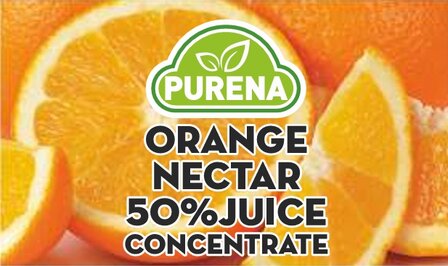 Purena - Bag-in-Box Orange nectar concentrate 6kg. 1=5